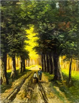 Forest Landscape with Figures - G. Stoll