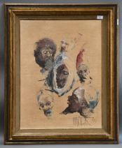 Têtes d'orientaux by Roger van Belleghem, 1967