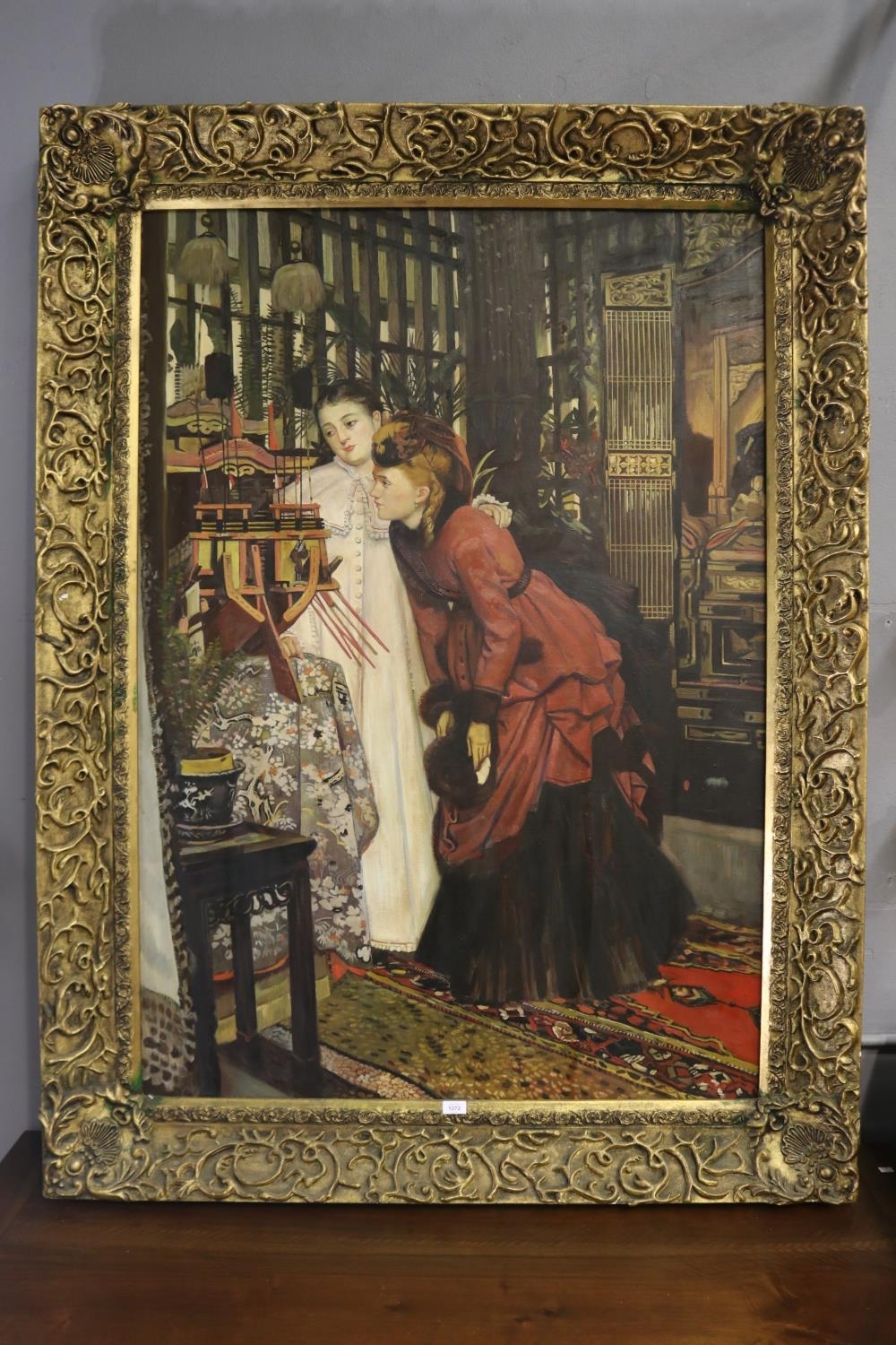 James Jacques Joseph Tissot | Young Women Looking at Japanese Articles ...