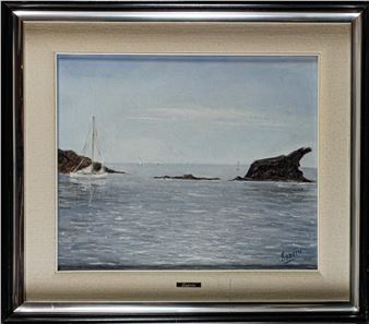 Velero en la costa - Francesc Espriu I Puigdollers