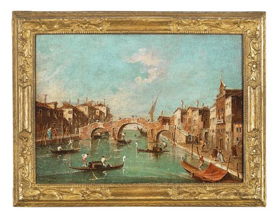 Giuseppe Ponga | Partie in Venedig, und Blick auf die Rialto-Brücke ...