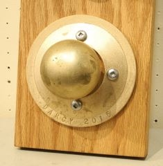 Artwork by Darcy Gould, Untitled, Made of Bronze Oak Plinth