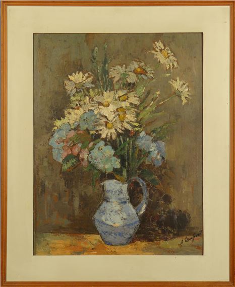 Cruche fleurie de marguerites by A. Dupont