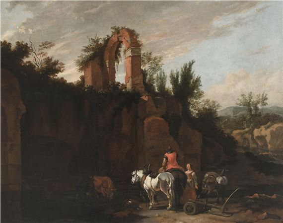 Nicolaes Berchem | The watering hole | MutualArt