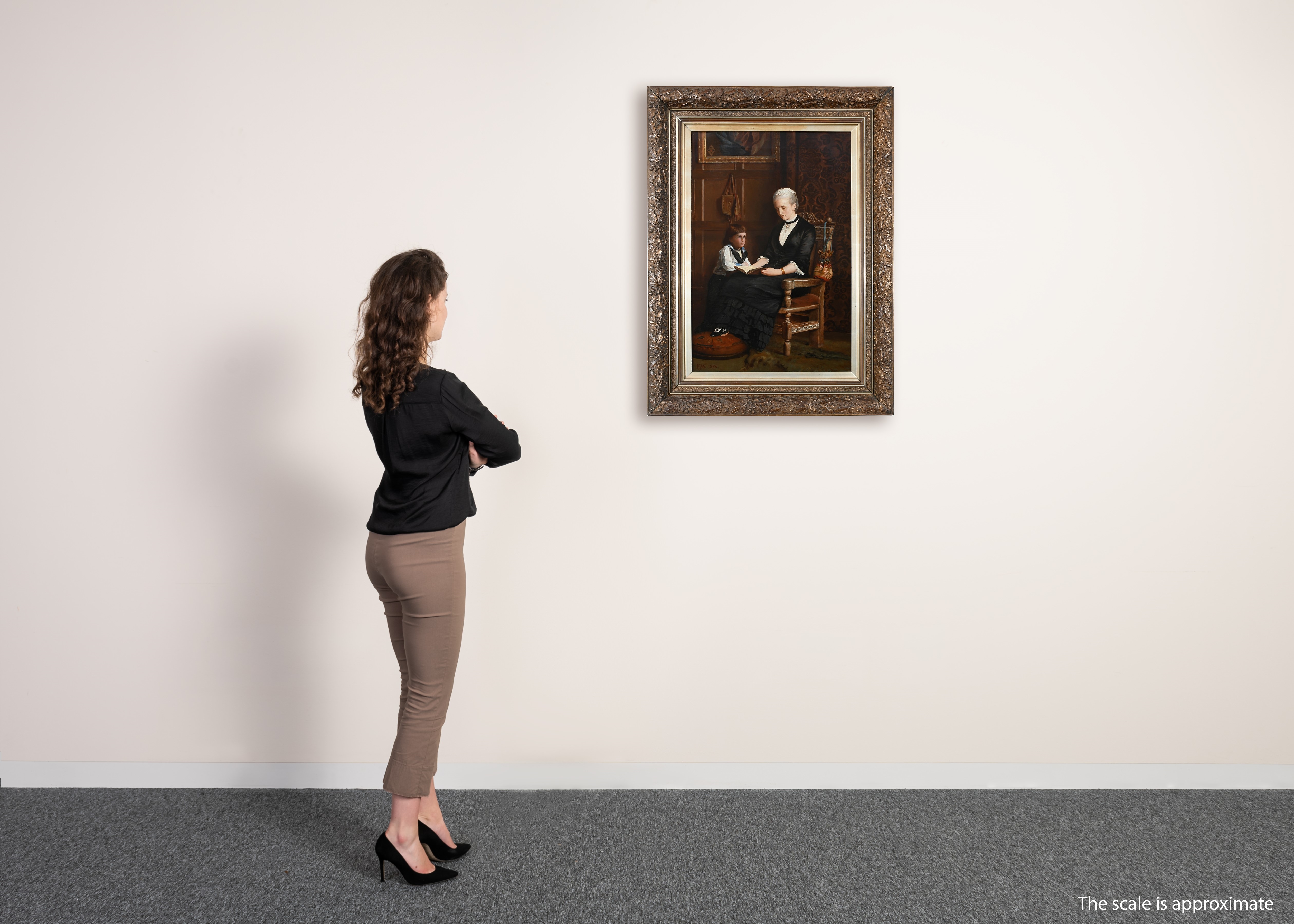 Artwork by Francis John Wyburd, Reading with granny, Made of Oil on canvas