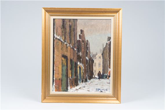 Cityscape in winter time by Piet Lippens