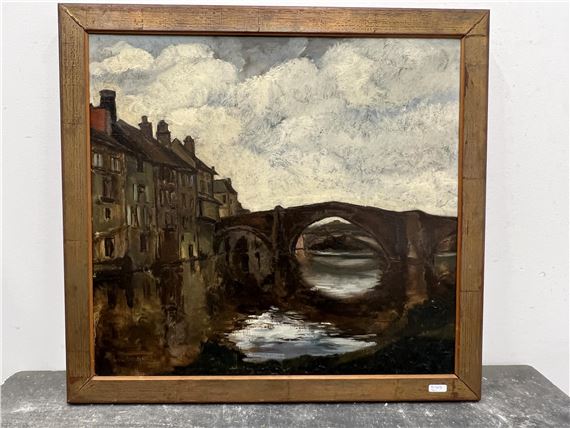 Vue de ville en Auvergne by Lucien Staquet