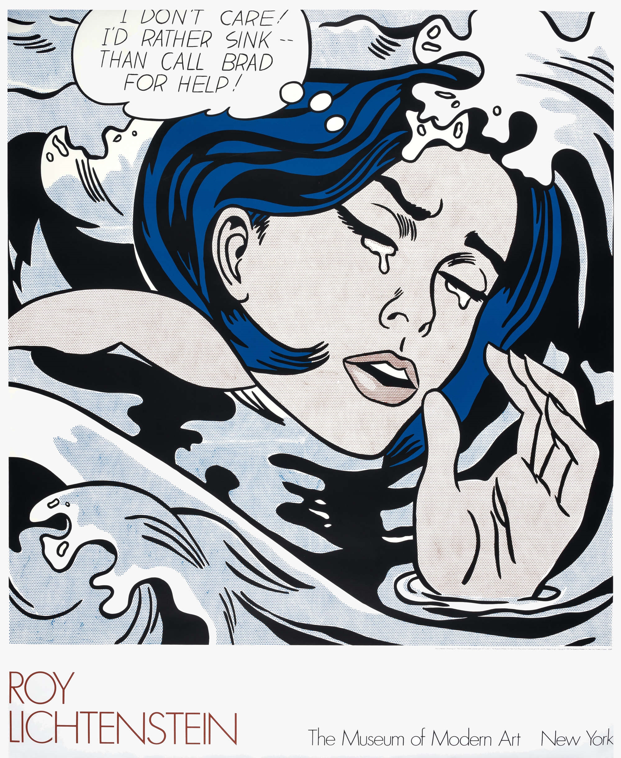 Drowning Girl by Roy Lichtenstein, 1989