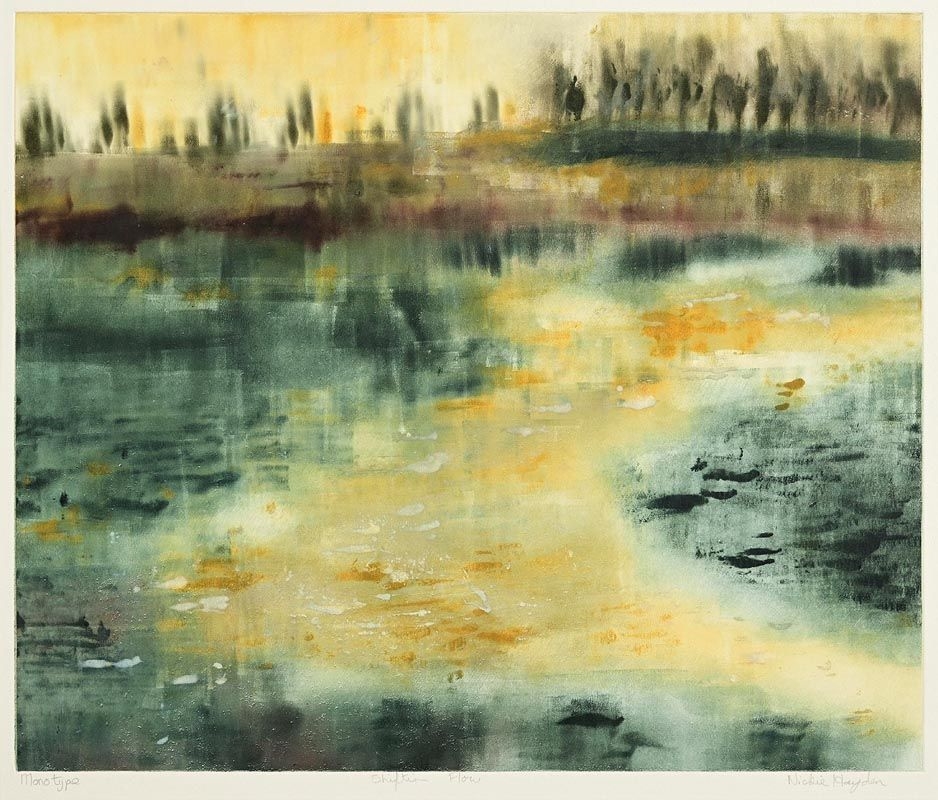 Artwork by Nickie Hayden, Shiftin' Flow, Made of monotype