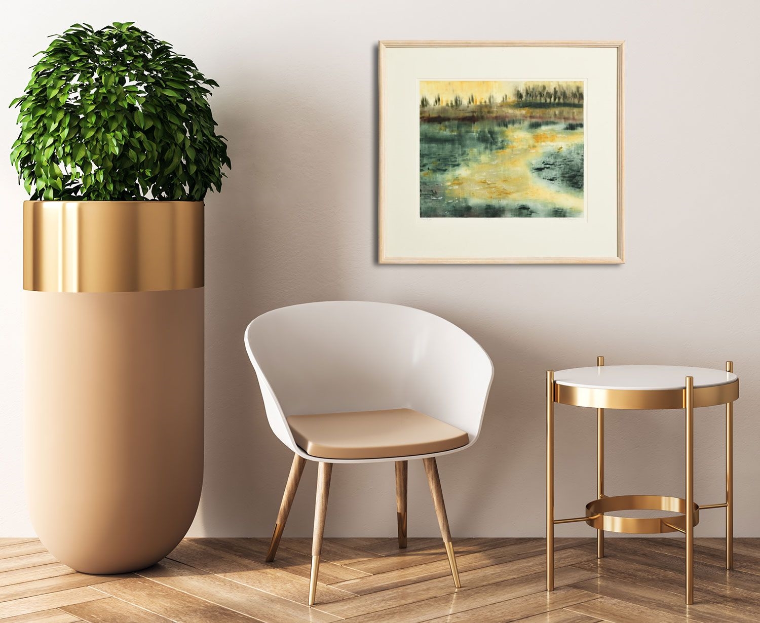 Artwork by Nickie Hayden, Shiftin' Flow, Made of monotype