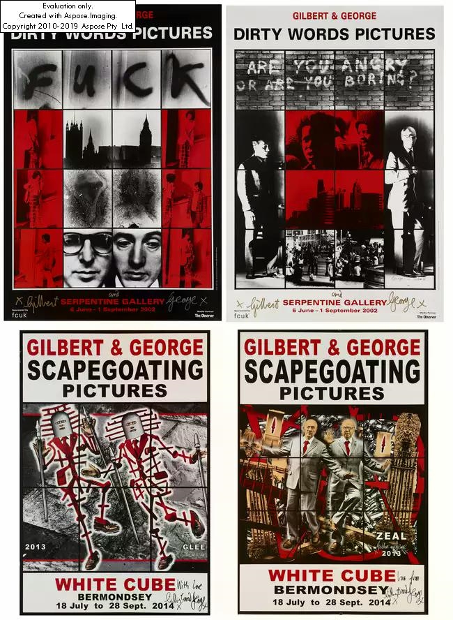 B.1943 & 1942- The Dirty Words Pictures by Gilbert & George, 2002