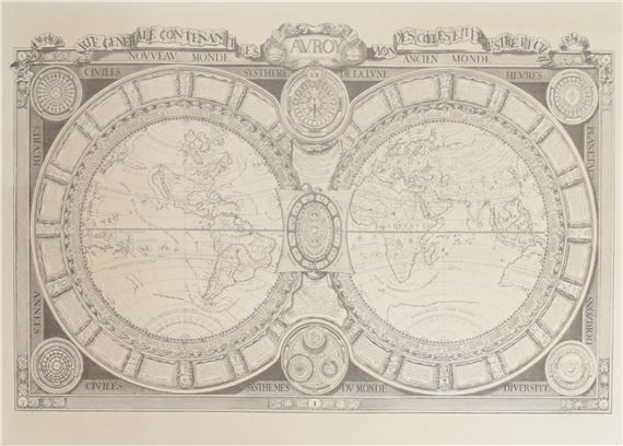 Claude-Auguste Berey | Modern reproduction map of Earth | MutualArt