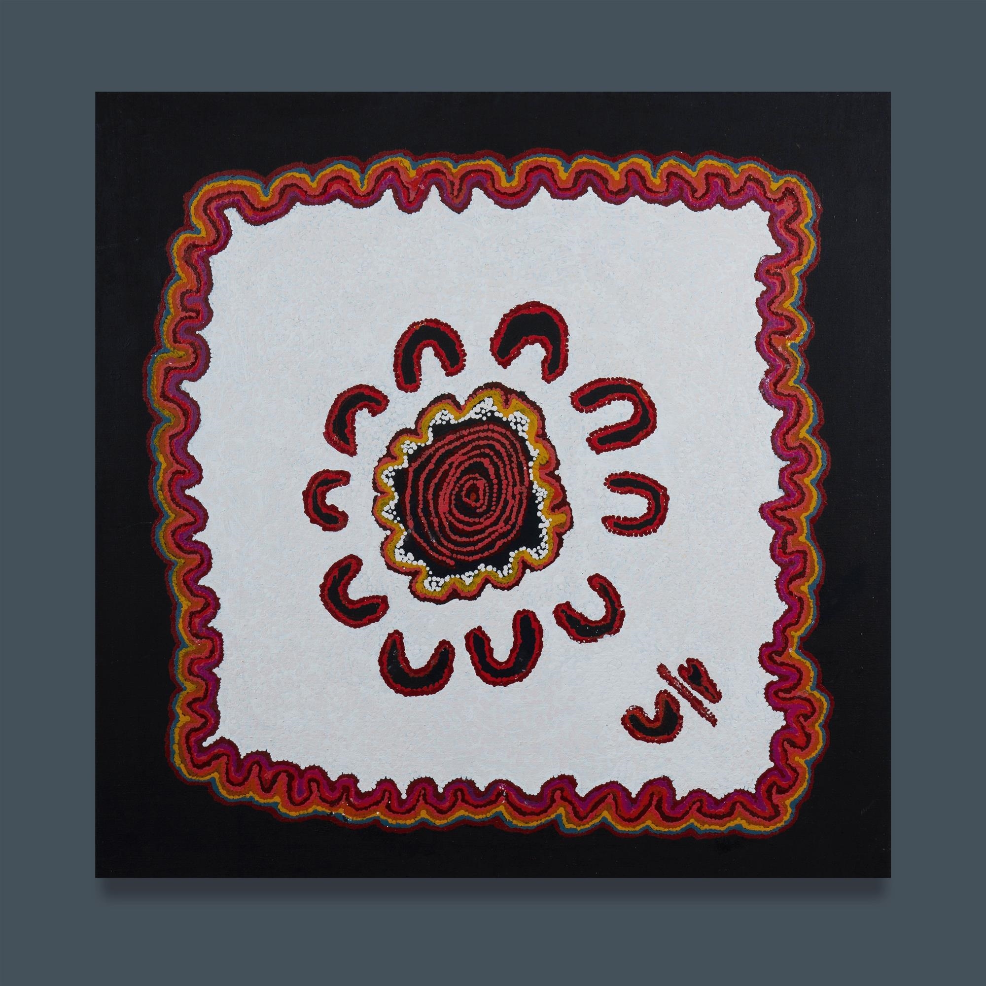 Artwork by Manyitjanu Lennon, Mamungarinya, Made of Acrylic on Linen