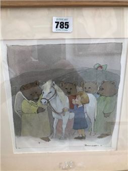 FOUR BEARS A HORSE AND A GIRL WITH GOLDEN LOCKS - Rosemary Wells