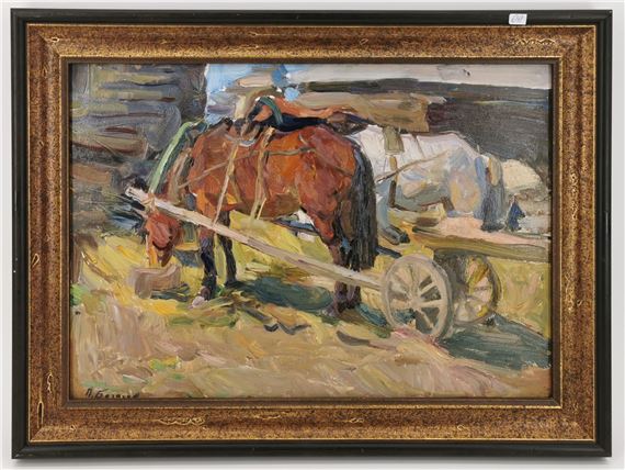 Rastende Pferde - Petr Nikiforovich Bogachev