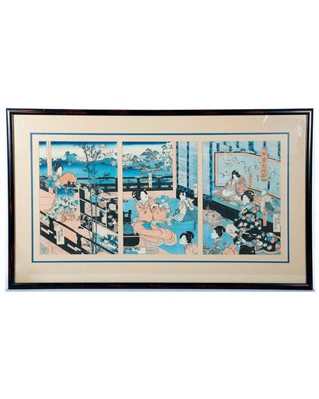 Utagawa Kunisada | Interior with Noblewomen | MutualArt