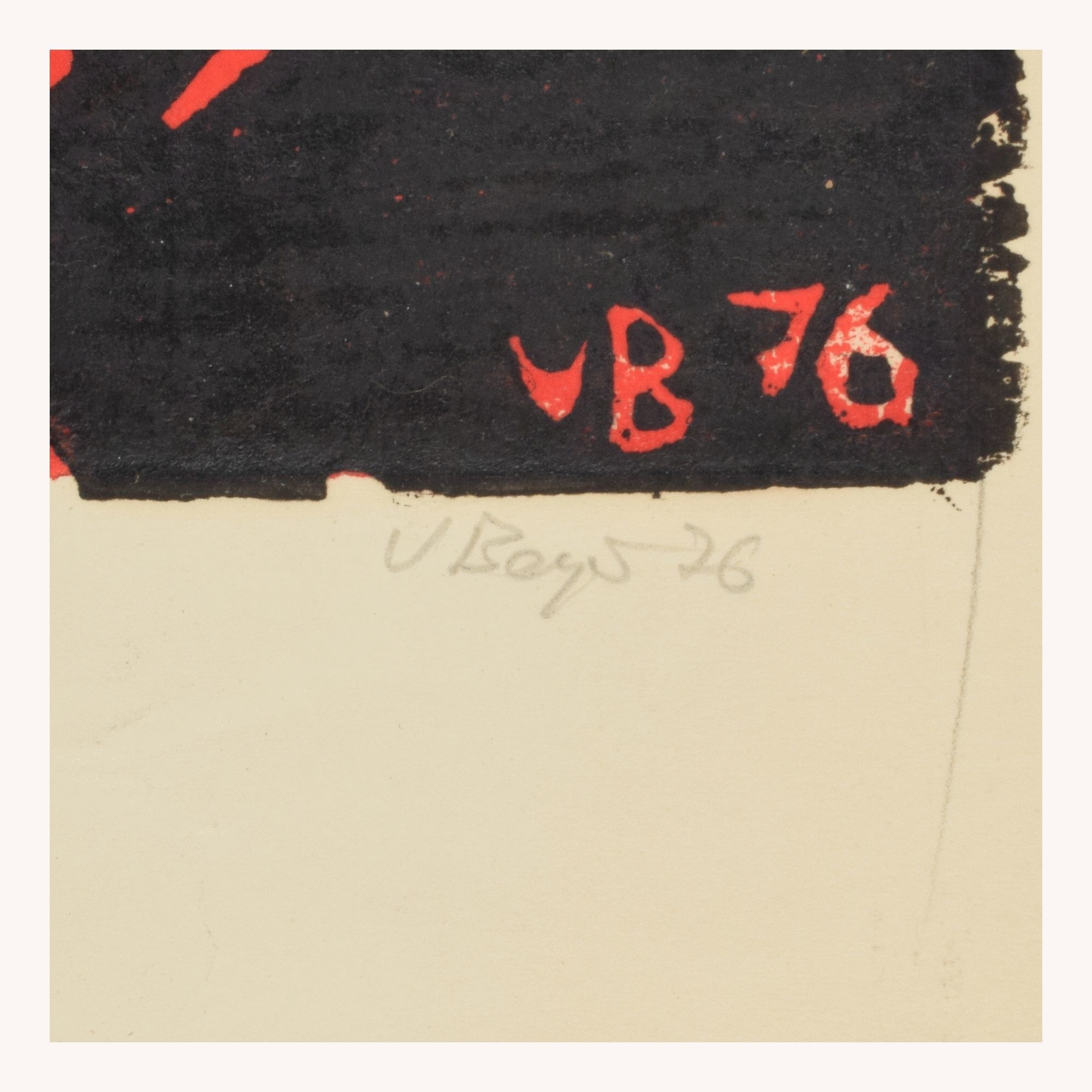 Artwork by Volker Beyer, SELBSTBILDNIS, Made of woodcut in color on paper