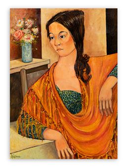 Donna con scialle - Antonio Cotroneo