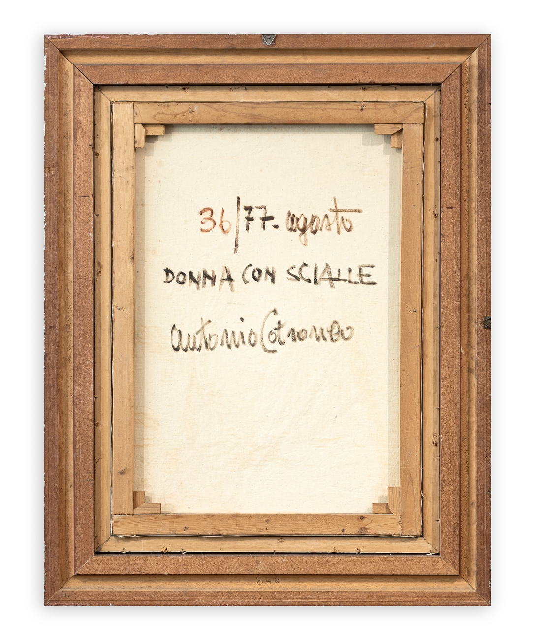 Artwork by Antonio Cotroneo, Donna con scialle, Made of oil on canvas