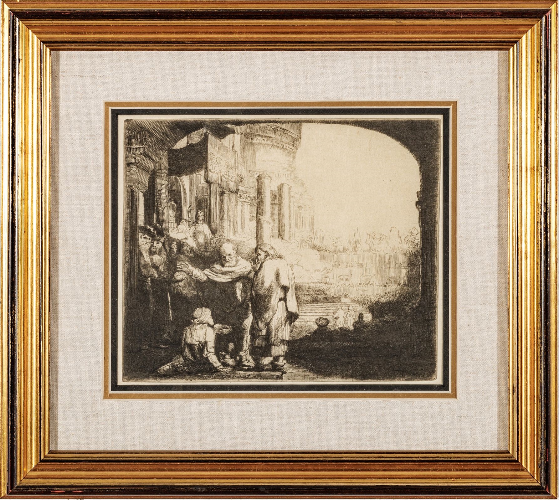 Rembrandt van Rijn | Peter And John Healing The Cripple At The Gate Of ...