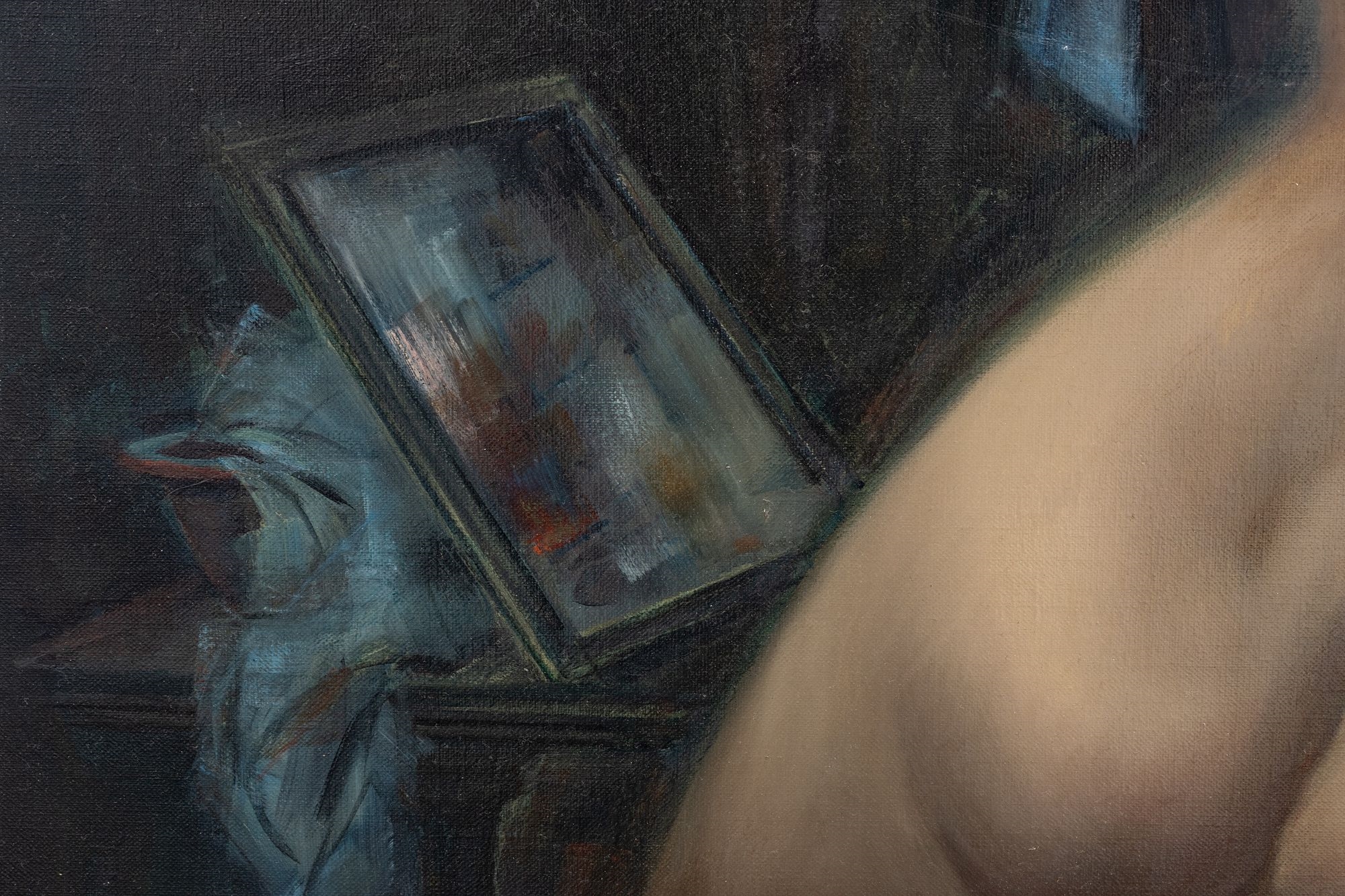 Artwork by Leo Nowak, Reflections In Blue, Made of Oil On Canvas