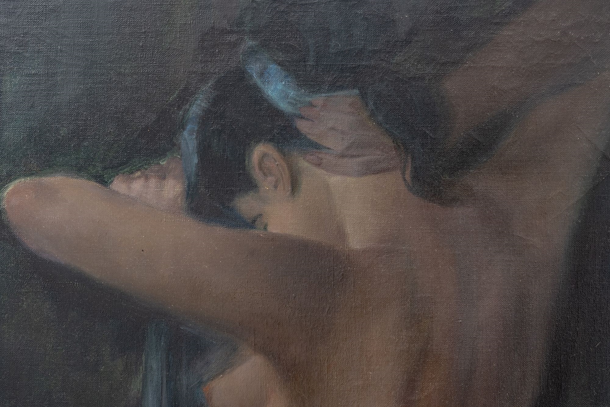 Artwork by Leo Nowak, Reflections In Blue, Made of Oil On Canvas