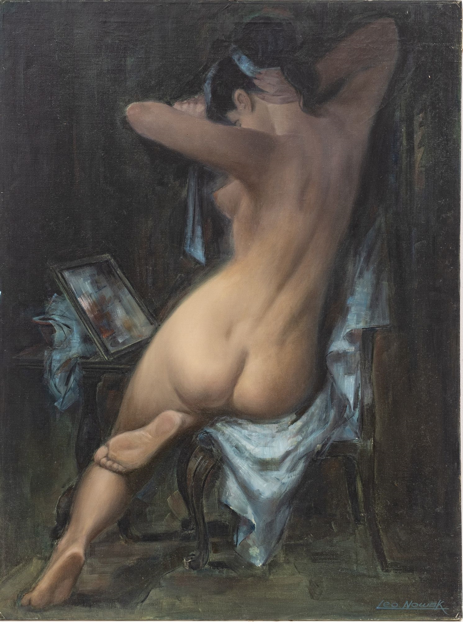 Artwork by Leo Nowak, Reflections In Blue, Made of Oil On Canvas