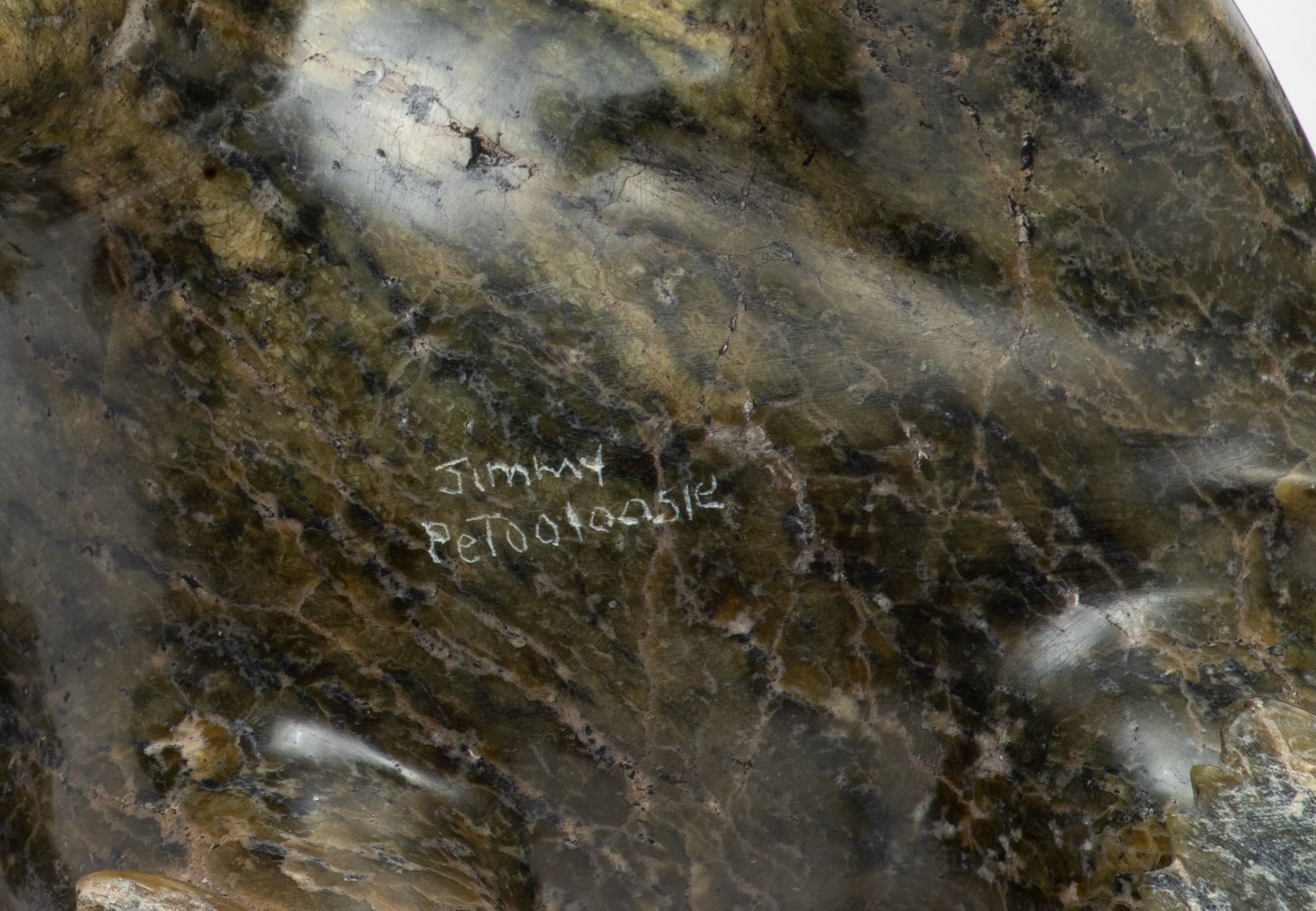 Artwork by Jimmy Pitaloosie, Bear, Walrus & Seal, Made of Stone Carving