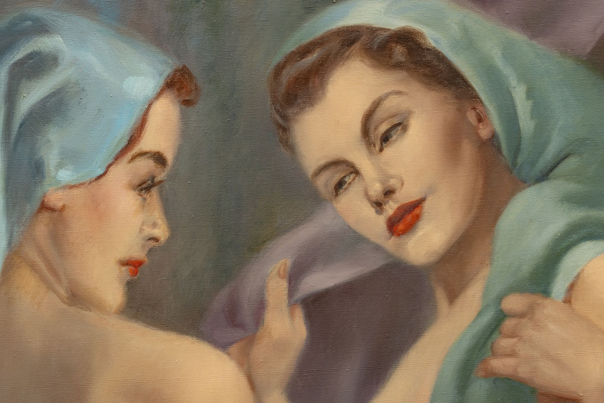 Artwork by Leo Nowak, Conversation, Made of Oil On Canvas