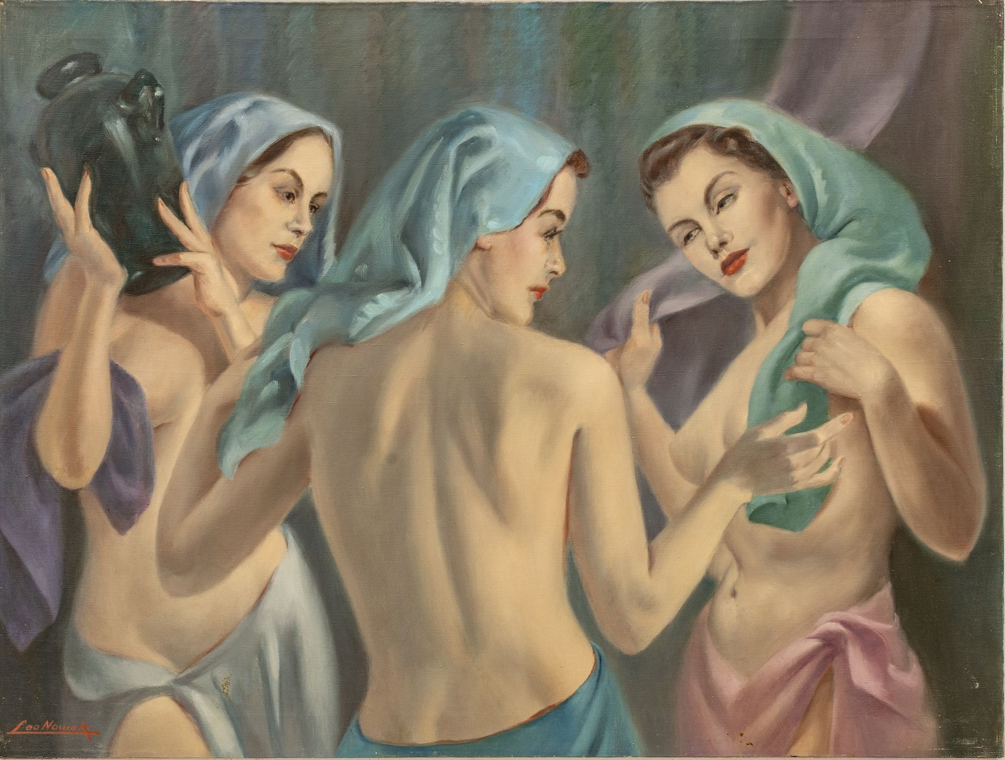 Artwork by Leo Nowak, Conversation, Made of Oil On Canvas