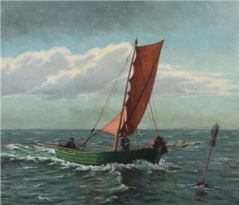 Marine with sailing boat - Marinus Nielsen