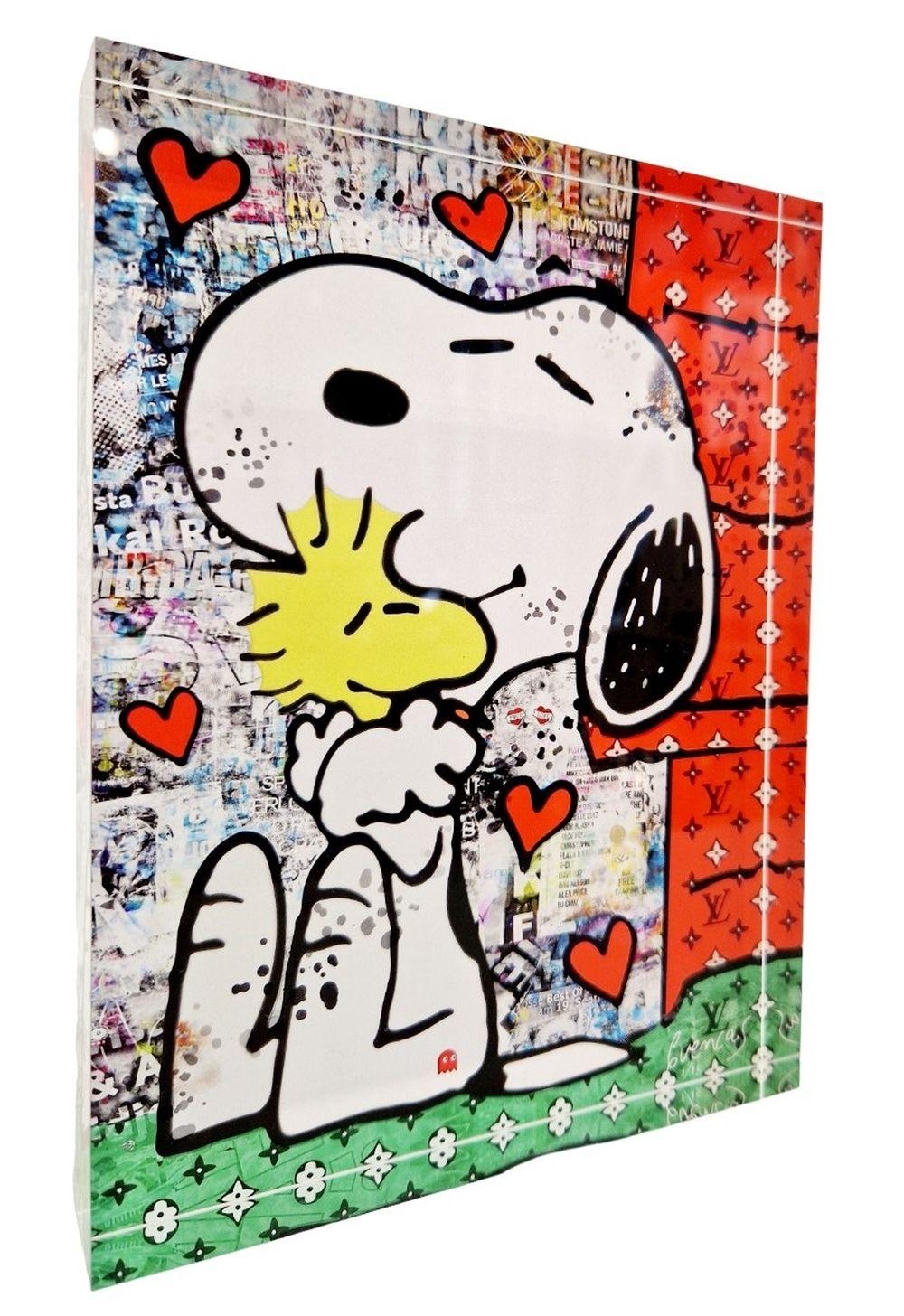 Artwork by Adriano Cuencas, Snoopy LOVE Forever, Made of Digital print on resin block
