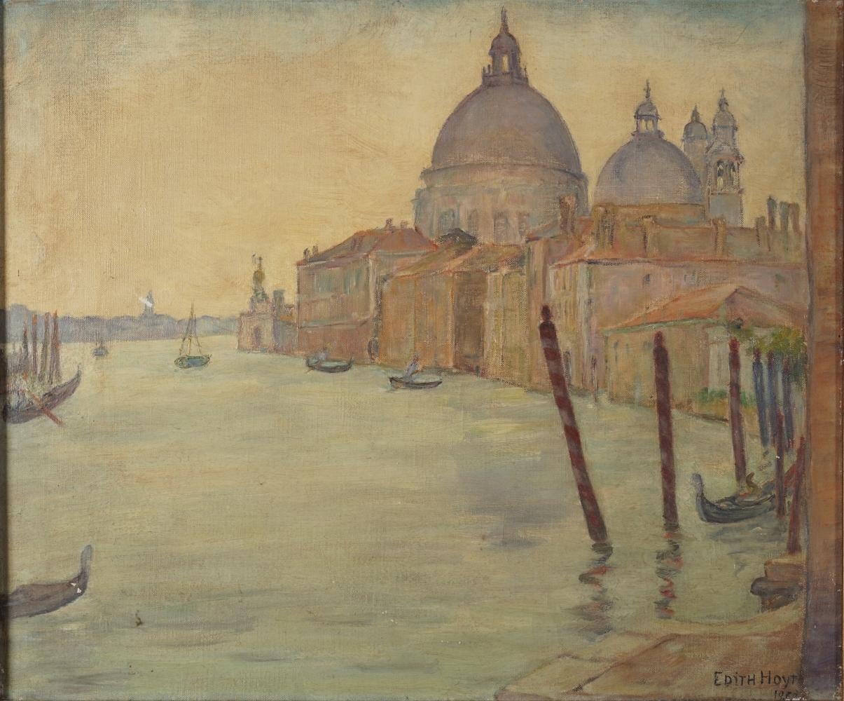 Artwork by Edith Hoyt, View of Venice from the sea, Made of oil on canvas