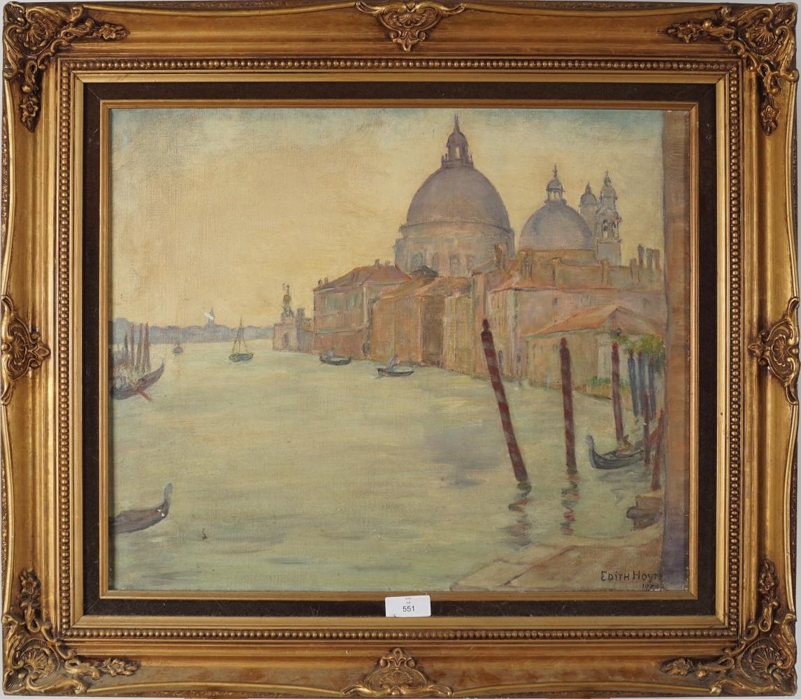 Artwork by Edith Hoyt, View of Venice from the sea, Made of oil on canvas