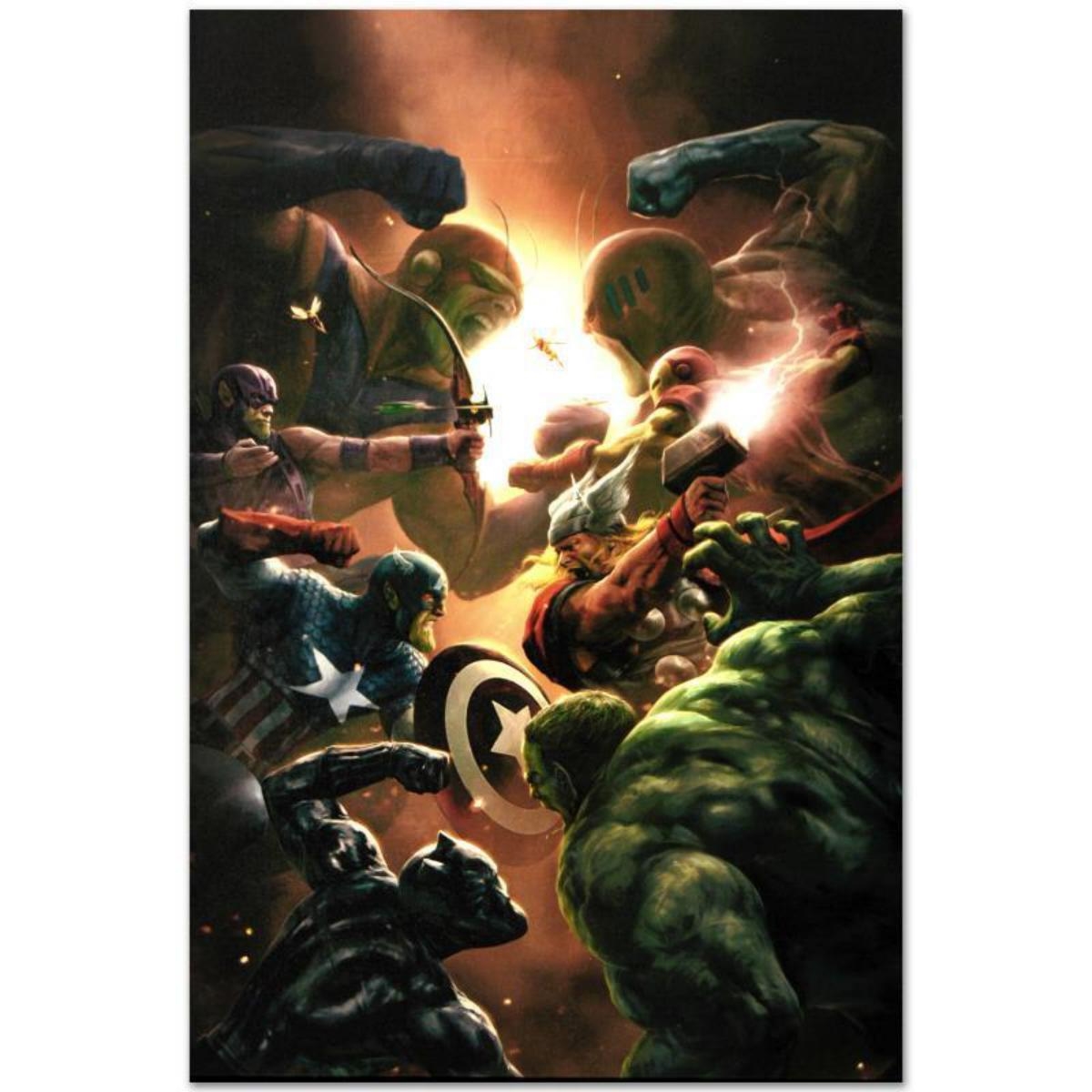 Artwork by Aleksi Briclot, New Avengers #43, Made of giclee on stretched canvas