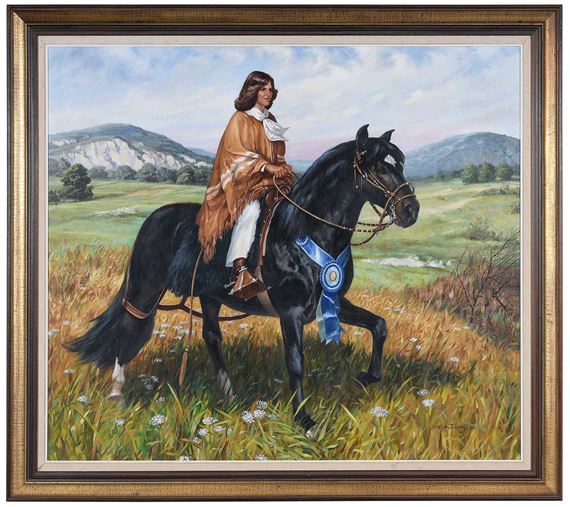 Lady on Horse by James Frederick Hutchinson