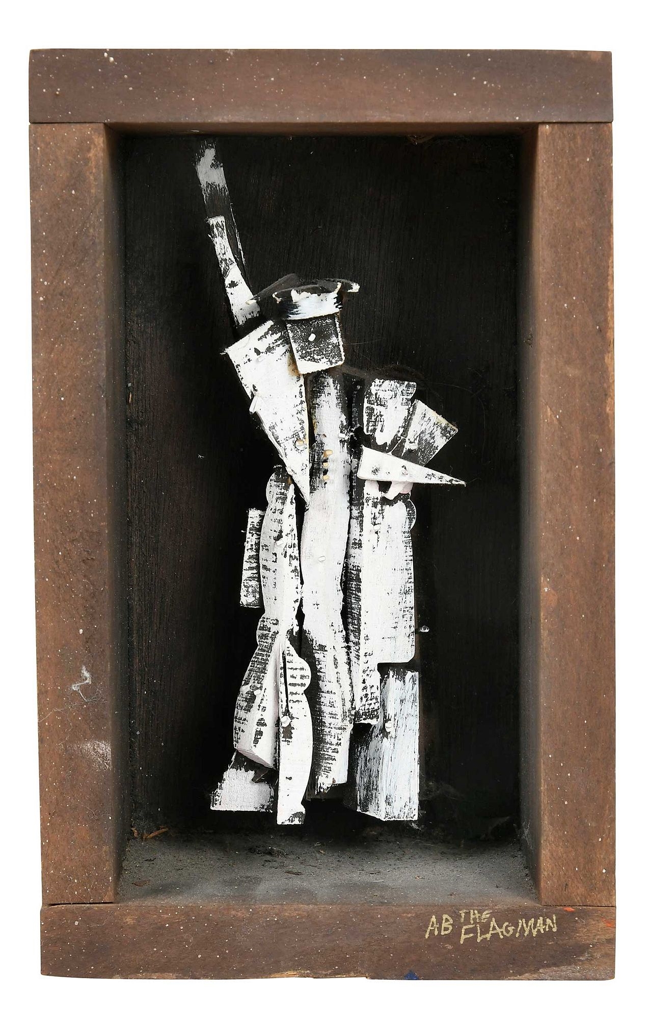 Artwork by Ab the Flagman, Liberty, Made of paint, wood