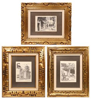 Santa Barbara Adobe; Street in Spain, Santa Barbara, California; Santa Barbara Mission - Jan Douglas Bish