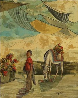 Young Boy and Donkey - Jan Douglas Bish