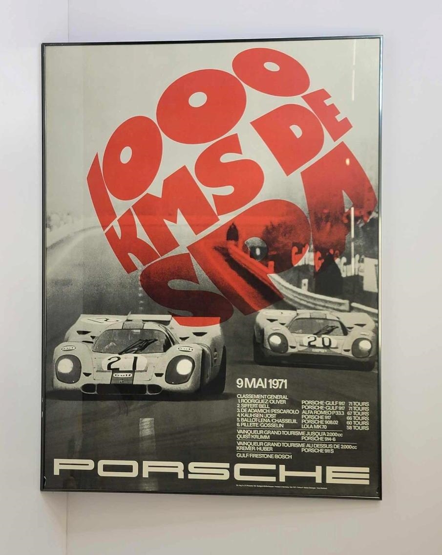 Porsche 911 poster - Championnat d'Europe 1966 - Erich Strenger