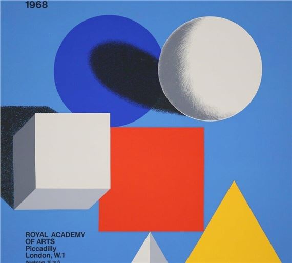 Herbert Bayer | Bauhaus 50 Years exhibition poster, Royal Academy