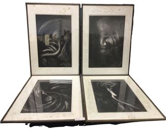 a set of four abstract monochromes - Shirley Lester