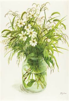 Flowers in vacant space; Bouquet of the red rose; My garden, September; My garden, September - Fujiko Hashimoto