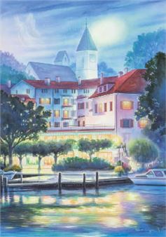 Night harbor - Keizo Tsukamoto