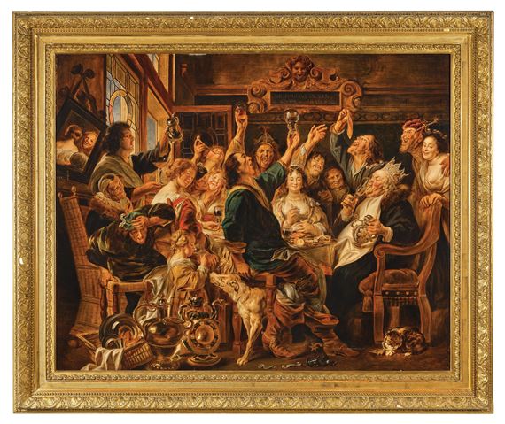 Der Bohnenkönig (der König trinkt) by Jacob Jordaens