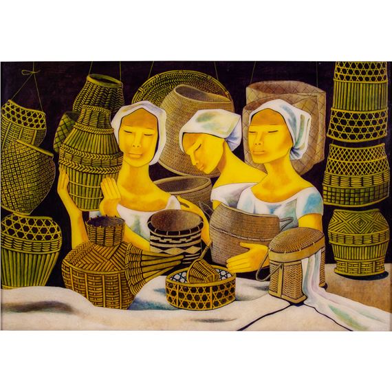 Three Women and Baskets by Anita Magsaysay-Ho