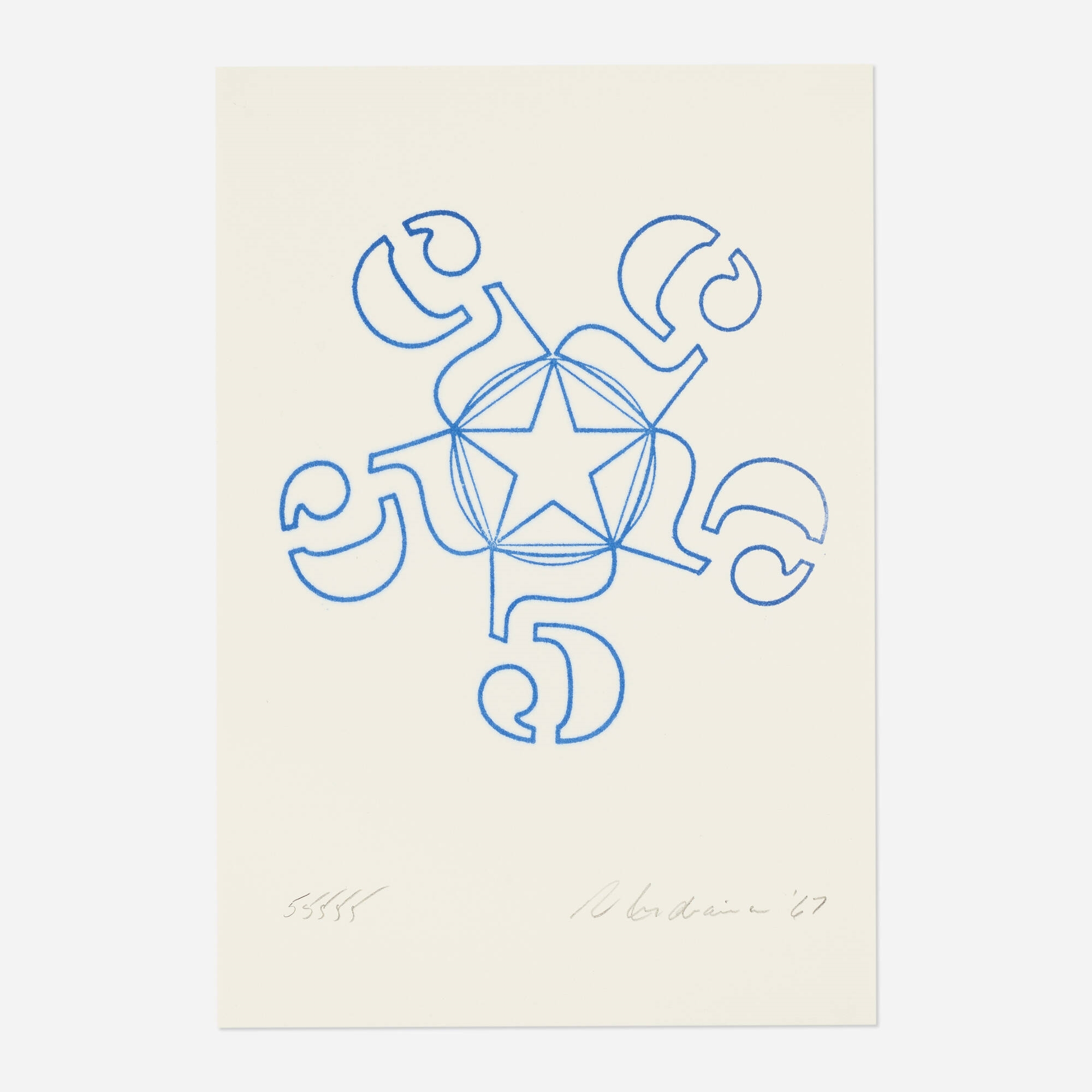 Robert Indiana | 55555 (from the Stamped Indelibly portfolio) (1967 ...
