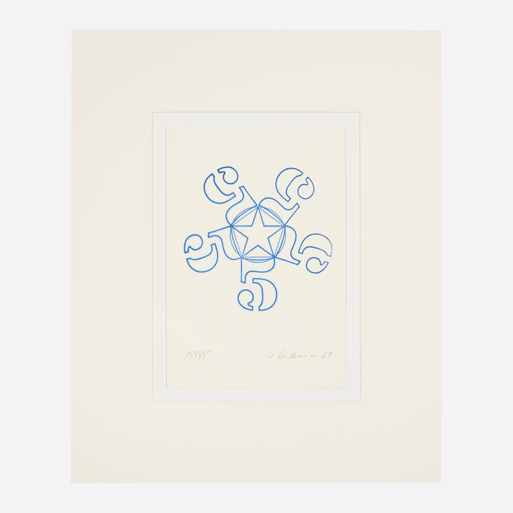 Robert Indiana | 55555 (from the Stamped Indelibly portfolio) (1967 ...