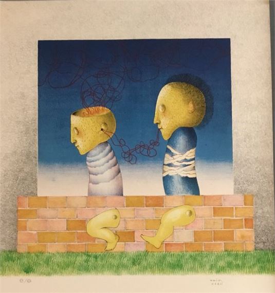 KERN Haïm Lithographie signée en bas à droite... - Lot 545 - Rossini by Haim Kern