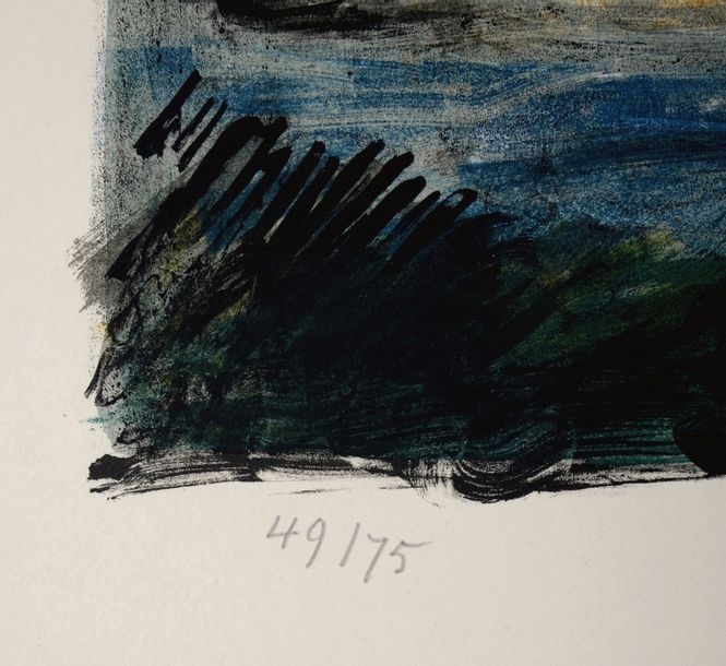 Artwork by Maurice de Vlaminck, Landscape, Made of Color lithograph on Arches paper